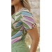 034440 Blusa manga curta Ramany Estampa Abstrata